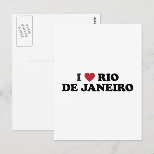 I Heart Rio de Janeiro Brazilië Briefkaart (Voorkant / Achterkant)