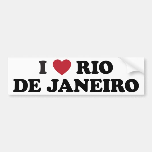 I Heart Rio de Janeiro Brazilië Bumpersticker (Voorkant)
