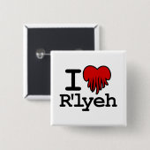 I Heart R'lyeh Vierkante Button 5,1 Cm (Voorkant /achterkant)