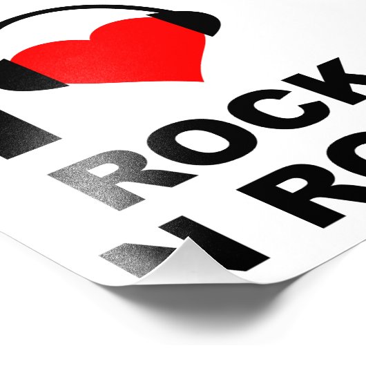 I Heart Rock Funny Poster (Hoek)