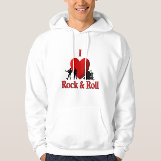 I Heart Rock & Roll Hoodie (Voorkant)