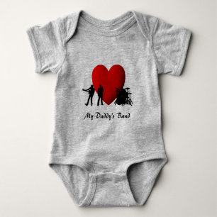 I Heart Rock & Roll My Dad's Band Custom Romper