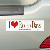 I Heart Rodeo Days Bumpersticker (Op auto)