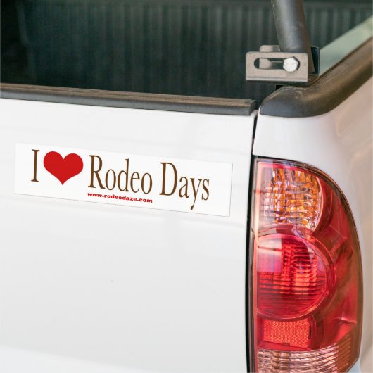 I Heart Rodeo Days Bumpersticker (Op Truck)