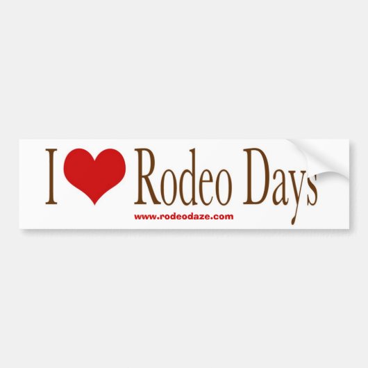 I Heart Rodeo Days Bumpersticker (Voorkant)
