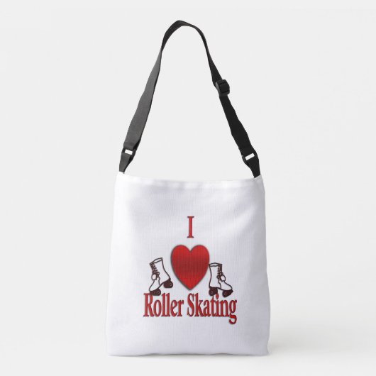 I Heart Roller Skating Crossbody Tas (Achterkant)