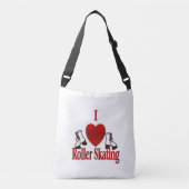 I Heart Roller Skating Crossbody Tas (Voorkant)