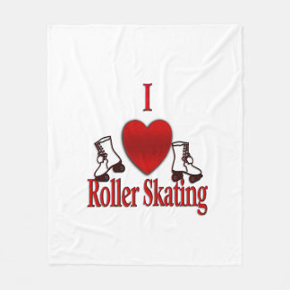 I Heart Roller Skating Fleece Deken