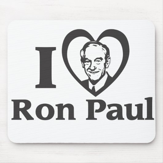 I HEART RON PAUL - Mousepad Muismat (Voorkant)