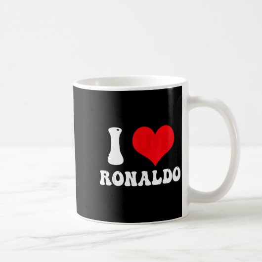 I Heart Ronaldos First Name Groovy D Valentines  Koffiemok (Rechts)