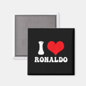 I Heart Ronaldos First Name Groovy D Valentines  Magneet (Voorkant / Achterkant)