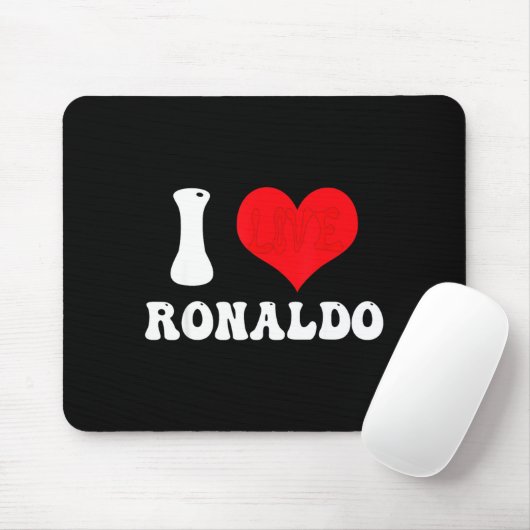 I Heart Ronaldos First Name Groovy D Valentines  Muismat (Met muis)