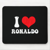 I Heart Ronaldos First Name Groovy D Valentines  Muismat (Voorkant)