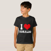 I Heart Ronaldos First Name Groovy D Valentines  T-shirt (Voorkant volledig)