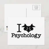 I Heart (Rorschach Inkblot) Psychologie Briefkaart (Voorkant / Achterkant)