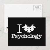I Heart (Rorschach Inkblot) Psychologie Briefkaart (Voorkant / Achterkant)