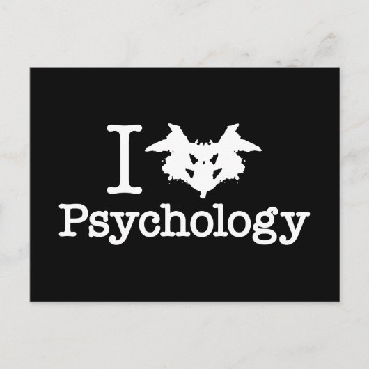 I Heart (Rorschach Inkblot) Psychologie Briefkaart (Voorkant)