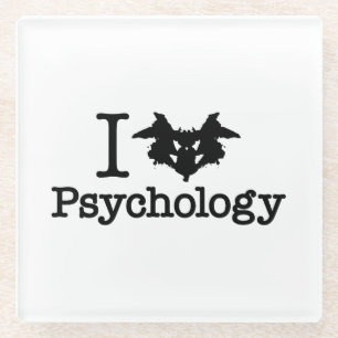 I Heart (Rorschach Inkblot) Psychologie Glazen Onderzetter