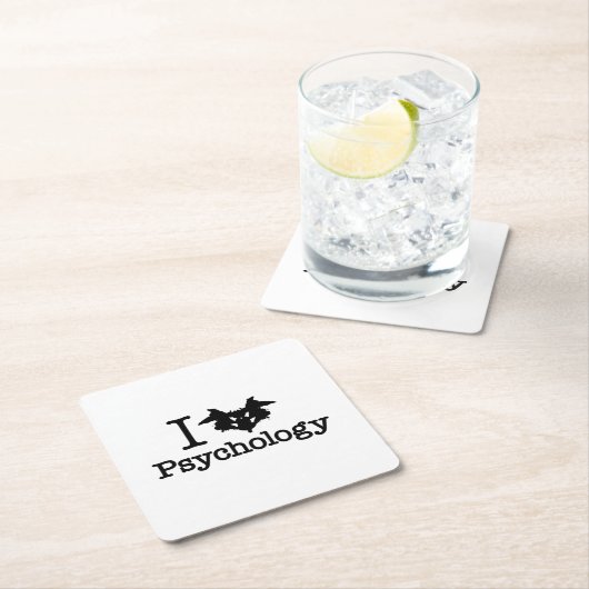 I Heart (Rorschach Inkblot) Psychologie Kartonnen Onderzetters (Insitu)