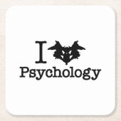 I Heart (Rorschach Inkblot) Psychologie Kartonnen Onderzetters (Voorkant)