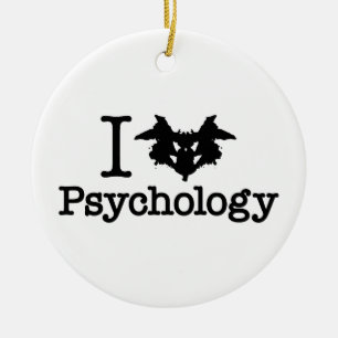 I Heart (Rorschach Inkblot) Psychologie Keramisch Ornament