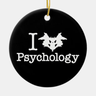 I Heart (Rorschach Inkblot) Psychologie Keramisch Ornament