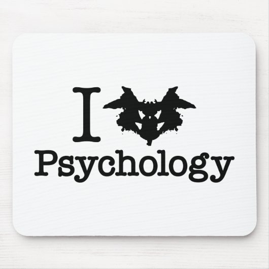 I Heart (Rorschach Inkblot) Psychologie Muismat (Voorkant)