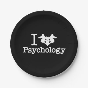 I Heart (Rorschach Inkblot) Psychologie Papieren Bordje