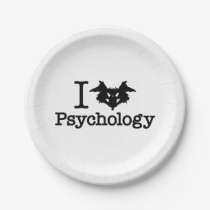 I Heart (Rorschach Inkblot) Psychologie Papieren Bordje