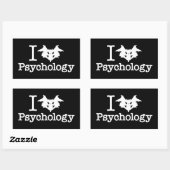 I Heart (Rorschach Inkblot) Psychologie Rechthoekige Sticker (Vel)