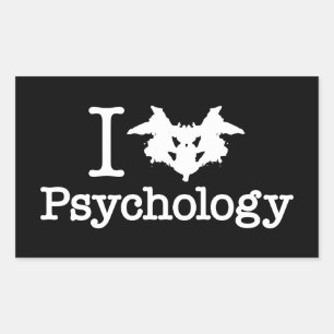 I Heart (Rorschach Inkblot) Psychologie Rechthoekige Sticker