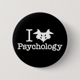 I Heart (Rorschach Inkblot) Psychologie Ronde Button 5,7 Cm