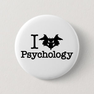 I Heart (Rorschach Inkblot) Psychologie Ronde Button 5,7 Cm