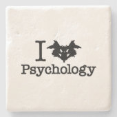 I Heart (Rorschach Inkblot) Psychologie Stenen Onderzetter (Voorkant)