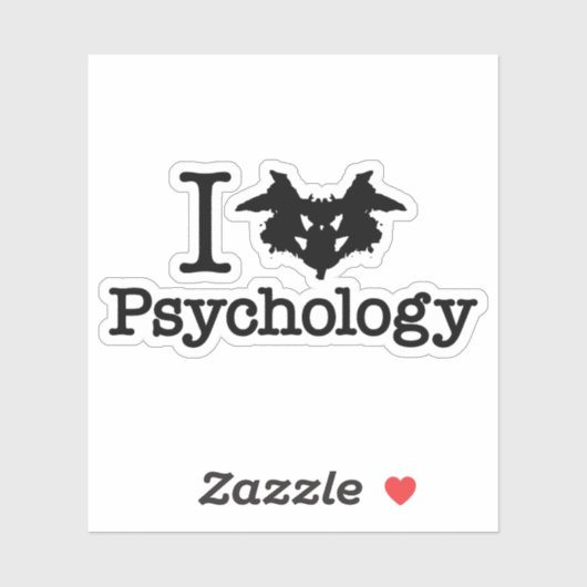 I Heart (Rorschach Inkblot) Psychologie Sticker (Vel)