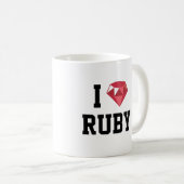 I Heart Ruby Geek Mok (Voorkant rechts)