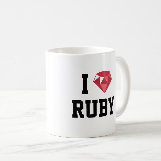 I Heart Ruby Geek Mok (Voorkant rechts)