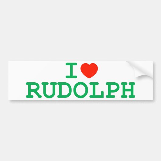 I Heart Rudolph Bumpersticker (Voorkant)