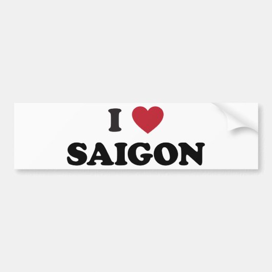 I Heart Saigon Vietnam Ho Chi Minh City Bumpersticker (Voorkant)