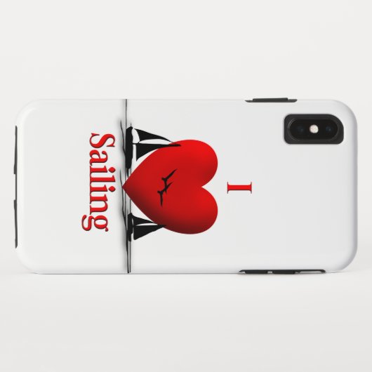 I Heart Sailing Case-Mate iPhone Case (Achterkant (horizontaal))