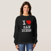 I Heart San Diego Ca Love Trui (Voorkant volledig)