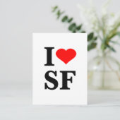 I Heart San Francisco Briefkaart (Staand voorkant)
