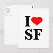 I Heart San Francisco Briefkaart (Voorkant / Achterkant)