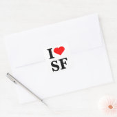 I Heart San Francisco Vierkante Sticker (Envelop)