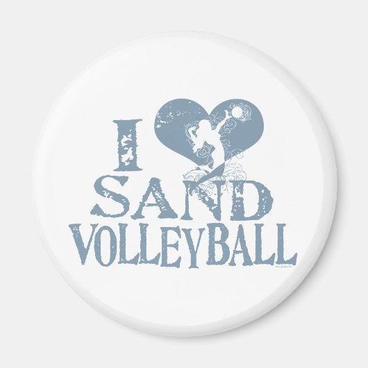 I Heart Sand Volleyball Magneet (Voorkant)
