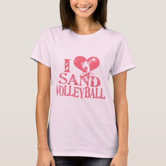 I Heart Sand Volleyball T-shirt (Voorkant)