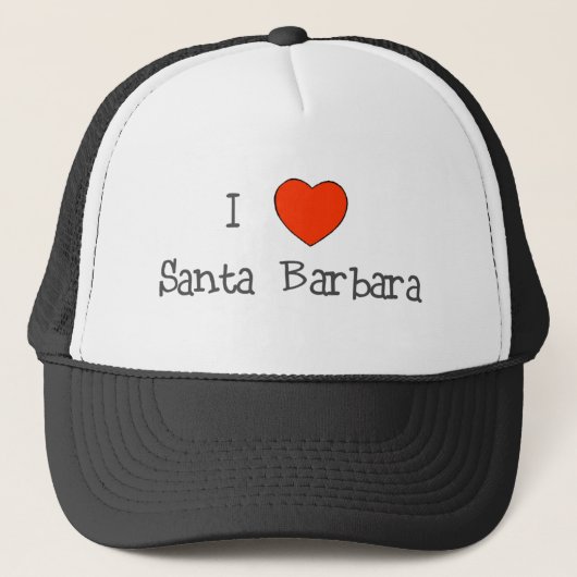 I Heart Santa Barbara Trucker Pet (Voorkant)