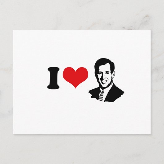 I HEART SANTORUM 2012 BRIEFKAART (Voorkant)