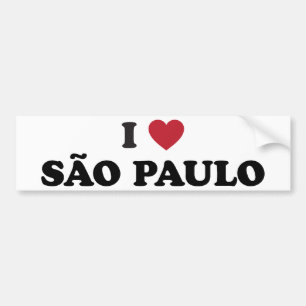 I Heart Sao Paulo Brazilië Bumpersticker