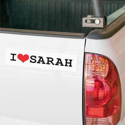 I Heart Sarah Bumpersticker (Op Truck)
